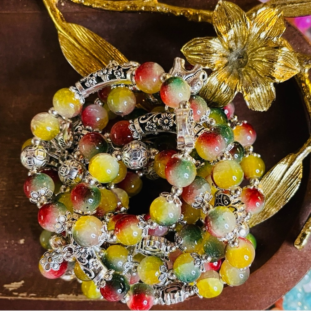 Beaded Necklace I call it Apple Mango 🥭